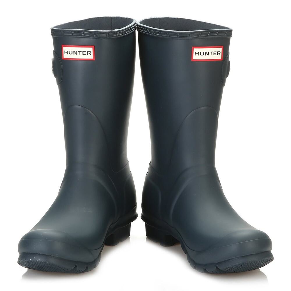 Hunter Women's Original Short Wellington Rain Boots Waterproof Ocean - 10 M